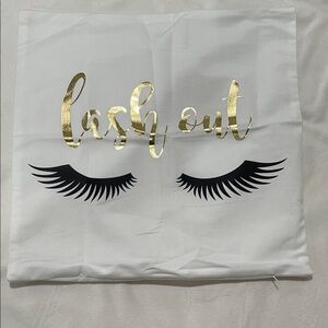 Gold and Black Lash Out Pillow Cover